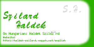szilard haldek business card